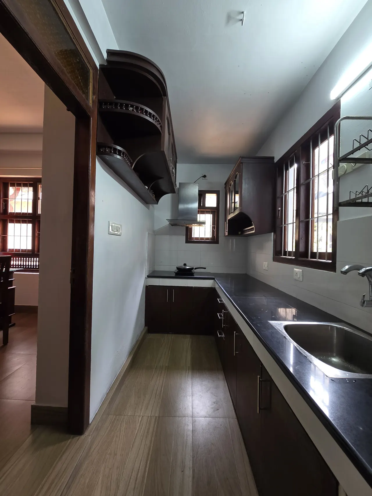 Fully equipped kitchen at Sankara Stays villa